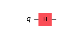 Circuit Hadamard avec 1 qubit